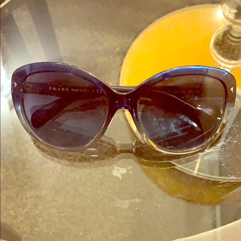 Blue Prada oval sunglasses